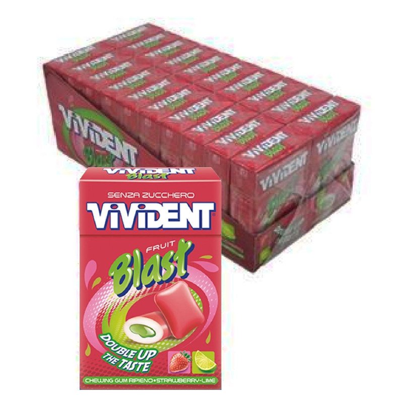 VIVIDENT FRUIT BLAST AST STRAWBERRY LIME